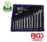 Set chiavi combinate 12 pz CHROME VANADIUM professionale fissa e stella BGS 1197