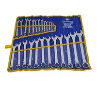 SET CHIAVI COMBINATE 25pz LUCIDE 6-32mm STELLA E FISSA ACCIAIO Cr-V CON FODERO