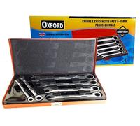 Set chiavi combinate a cricchetto 8 10 13 14 17 19 mm cromo vanadium in valigia