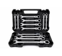 Set Chiavi Combinate a Cricchetto Con Snodo Snodabili 12pz Professionali