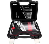 Set chiavi combinate cricchetto 8 - 19 mm acciaio nichelato, 12 pz