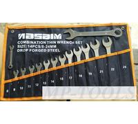 SET CHIAVI COMBINATE DOPPIE FISSA E STELLA PIATTE 14 PZ 8 -24