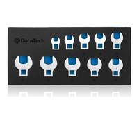 Set chiavi crowfoot 3/8'' Duratech 10 pezzi, acciaio Cr-V, organizer