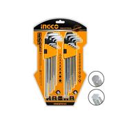 Set Chiavi Esagonali e Torx 18 pz. Chiavini a L professionali Brugole Cr-V Ingco