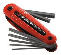 Set Chiavi Esagonali Facom SC.86H.JE7A Pieghevole 7 Pezzi 2,5-10 mm Fosfatato