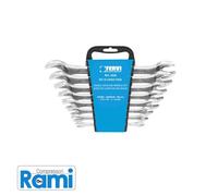 Set chiavi fisse cromate satinate Fervi - 8 pezzi, serie da 6 a 22 mm