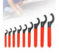 Set Chiavi Inglesi, Chiave a Gancio da 9 Pezzi con Impugnatura in Gomma Antiscivolo Set di Chiavi Inglesi Regolabili Chiave per Coilover in Acciaio ad Alto Tenore di Carbonio per Ammortizzatori