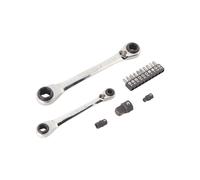 Set chiavi poligonali a cricchetto LUX-TOOLS Professional 15 pz 8 in 2