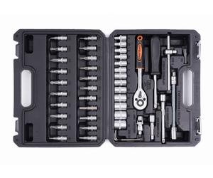Set Chiavi Valigetta Attrezzi 46tlg 1/4 Pollici Cricchetto Punta Dadi Cigolio