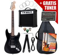 Set Chitarra Elettrica Principiante Amplificatore Tuner Tracolla Plettri Cavo