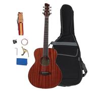 Set Chitarra in Legno da 36 Pollici, IRIN 3670 Kit per Principianti Acustici Folk con Zaino con Tracolla Regolabile, Accordatore, Clip per la Variazione del Tono, Corde, Chiave