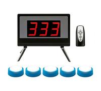 Set cicalino wireless per risposte al quiz con telecomando, 4 modalità di risposta, timer da 1 a 999 secondi, perfetto per spettacoli di gioco, quiz scolastici, feste e concorsi (5 gruppi)