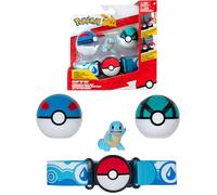 Bandai - Pokémon - Cintura clip 'N' Go - 1 cintura, 2 Poké Balls e 1 personaggio carapuce 5 cm - Accessorio per travestirsi da addestratore Pokemon - Cintura Carapuce - Giocattolo per bambini 4 anni e