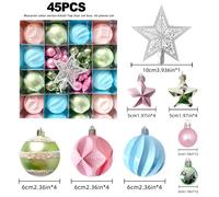 Set Ciondolo Colorato di Palline di Natale Macaron per Celebrazioni Gioie