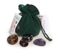 Set Ciondolo Cristallo Zodiacale Scorpione Lo Scarabeo Con Sacchetto In Velluto