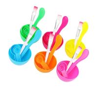 Set Ciotola Maschera Viso Fai da Te 6 Pezzi PP 2,5ml | Misurini Inclusi, per Polveri e Miscele, Uso Casa e Formazione Estetica, Idea Regalo Colore Casuale