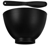 Set Ciotola Maschera Viso in Silicone, 250ml Spatola Nera | Sieri e Maschere D'argilla, Superficie Liscia, Uso Domestico, Accessorio Compatto per Viaggio