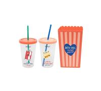 Set Ciotola per Popcorn e 2 Bicchieri Mr. Wonderful - Regalo Perfetto per Coppie