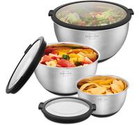 Set Ciotole Acciaio Inox Cucina - Acciaio Inox - 1,4L / 2,8L / 4,7L- Ciotole Cuc