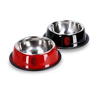 Set ciotole cane/gatto, AC Milan, Prodotto Ufficiale, rossa e nera, 18 cm