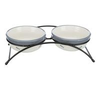 Trixie Eat On Feet Ciotola Insieme M.Supporti, 12,5 CM/ 2 x 0,25 L, Nuovo