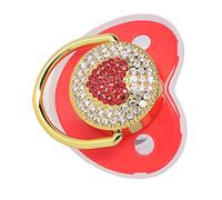 Set ciuccio per bambini, usa comodamente ciucci igienici a forma di cuore per dormire per neonati Rosso