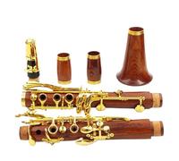 Set clarinetto Clarinetto Professionale In Legno Massello In Legno Rosso Clarinetto In Sib In Palissandro Chiavi Argentate In Nichel Argento (Color : 15)