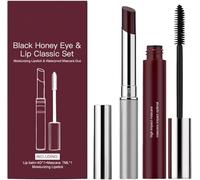 Set Classico Occhi e Labbra Black Honey, Duo Rossetto Idratante e Mascara Waterproof, Nutriente e Rimpolpante, Altamente Pigmentato e Non Grumosa
