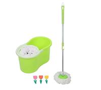 Set Clean Mop Mop Mop, Secchio e Spalla Spremiagrumi Semplici da Usare, Spazzole Mop con meccanismo di centrifuga integrato, per Pulizia Pavimento