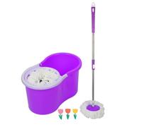 Set Clean Mop Mop Mop, Secchio e Spalla Spremiagrumi Semplici da Usare, Spazzole Mop con meccanismo di centrifuga integrato, per Pulizia Pavimento