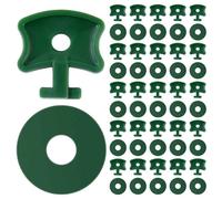 Set clip e rondelle torsione serra in plastica per fissaggio copertura giardino