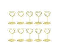 Set clip per promemoria in metallo a forma cuore, Gold | Set clip per promemoria dal design creativo a forma cuore per decorazioni uffici domestici, clip