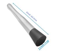 Set Cocktail Pestello 20 cm e Cucchiaio Miscelatore Acciaio Inox Barman Bar