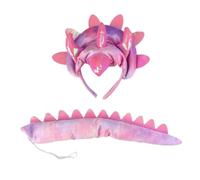 Set Coda e Cerchietto Triceratopo per Costume Halloween