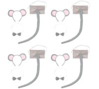 Set Coda Orecchie Costume Topo Gigio Adorabili Fasce Per Capelli Con
