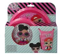 Set colazione 3 pezzi LOL Surprise piatto bicchiere e scodella asilo 3267