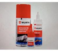Set colla cianocrilato 50 g + attivatore 150 g + detergente, adesivo istantaneo