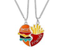 Set Collana Pendente Amicizia, 2PCS Best Friends BFF Cuore per Ragazze, Regalo di Compleanno per Migliori Amici, Stile 5