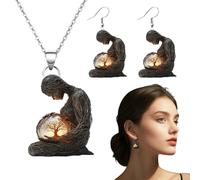 Set collana per la festa della mamma - Set collana e orecchini vintage in acrilico | per abbigliamento, forniture per le vacanze per donne, nonne e mogli