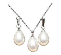 Set collana perle a forma di lacrima lega di zinco regolabile per uso don