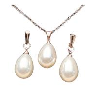 Set collana perle a forma di lacrima lega di zinco regolabile per uso don