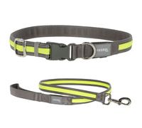 Kerbl Pet Light & Reflex - Guinzaglio Luminoso, 25 mm x 120 cm, Colore: Giallo
