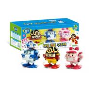 Set collezione primavera orologio retrò Robocar Poli, giocattoli personaggi