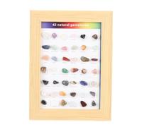 Set Collezione Rocce 42 Tipi Geografia Multifunzionale Pietre Preziose e Cristalli Set Display Identificativo Educativo per Lezioni di Geologia in Aula con Varietà di Pietra
