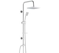 Set Colonna Doccia senza Miscelatore con Supporti Regolabili Completo di Doccetta e soffione in ABS 20x20