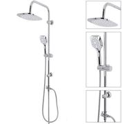 Set colonna doccia soffione doccetta e laccio cromo 3x29x35 cm 718015 feridras