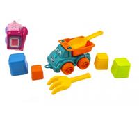 Set colorato da sabbia con camion e accessori per bambini