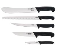 Set Coltelli 5 Pezzi Multiuso Bufalo Kit Pro Manico Nero
