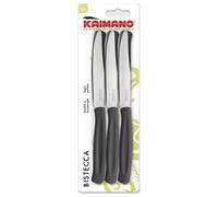 Kaimano 6 coltelli bistecca Dinamik nero - nero acciaio inox 1023407