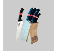 SET COLTELLI CON CEPPO 5 pezzi Coltelleria Professionale (Conf 1)